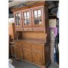 Image 1 : LG. PINE CHINA CABINET, ONE BROKEN GLASS ON DOOR