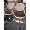 Image 1 : PAIR OF RATTAN SWIVEL BAR STOOLS