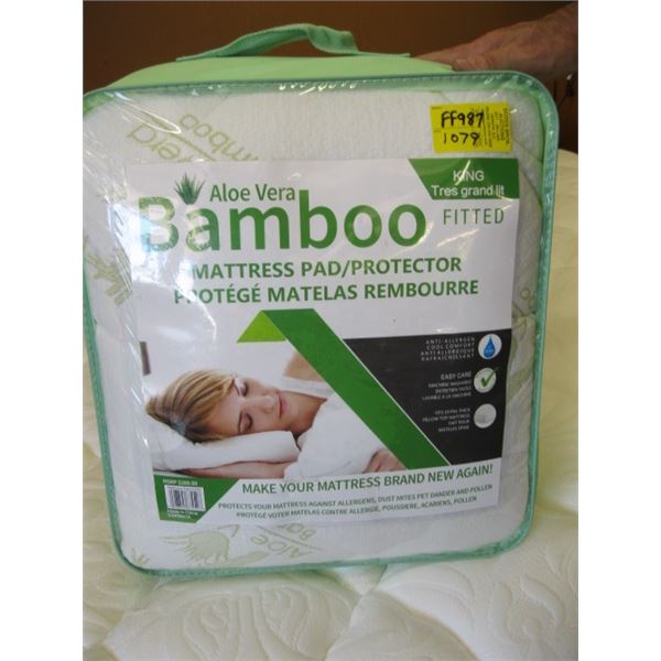 BAMBOO ALEO VERA KING SIZE MATTRESS PAD