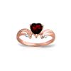 Image 1 : Genuine 1.26 ctw Garnet & Diamond Ring 14KT Rose Gold - REF-42V2W