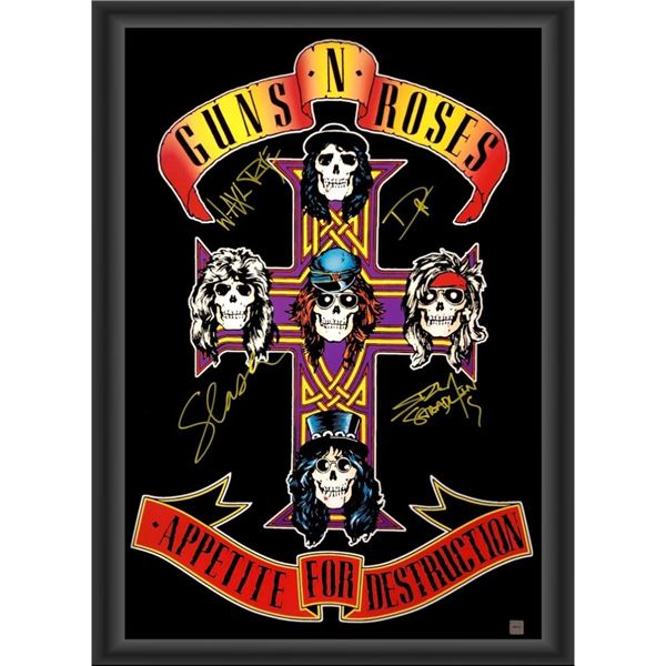 Signed Guns N Roses "Appetite for Destruction" Poster