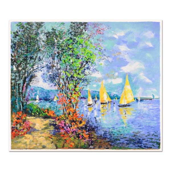 Polak (1922-2008) "Lakeshore Fishing" Limited Edition Serigraph on Paper