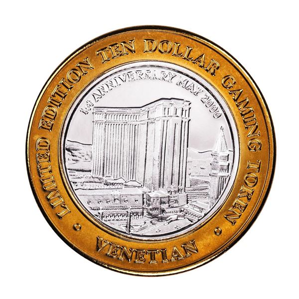 .999 Silver The Venetian Las Vegas, Nevada $10 Casino Limited Edition Gaming Token