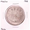 Image 1 : 1908 Mexico Un Peso Silver Coin