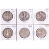 Image 1 : Lot of (6) Walking Liberty Half Dollar Coins