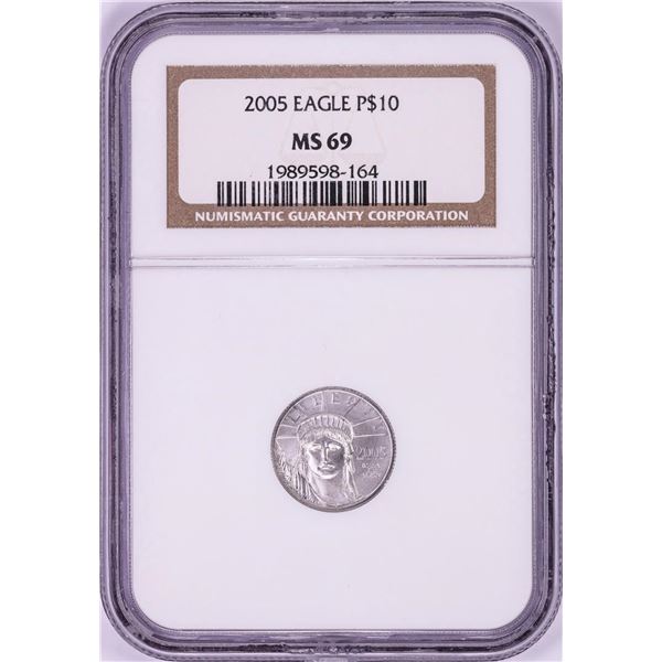 2005 $10 Platinum American Eagle Coin NGC MS69