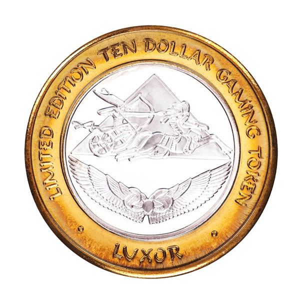 .999 Silver Luxor Las Vegas Nevada $10 Casino Limited Edition Gaming Token