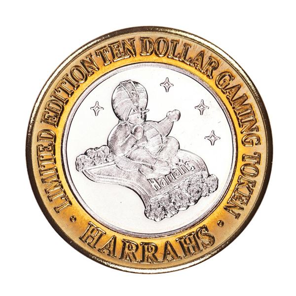 .999 Fine Silver Harrah's Casino Lake Tahoe, Nevada $10 Limited Edition Gaming Token