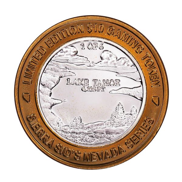 .999 Silver Sierra Sid's Sparks, Nevada $10 Casino Limited Edition Gaming Token