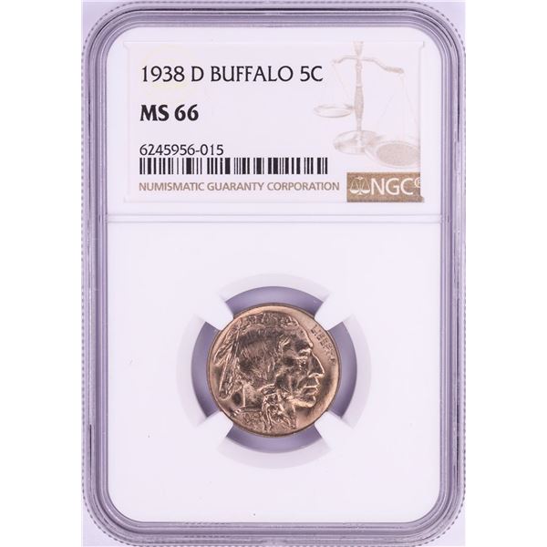 1938-D Buffalo Nickel Coin NGC MS66