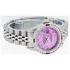 Image 3 : Rolex Ladies Stainless Steel Pink Diamond & Ruby Datejust Wristwatch