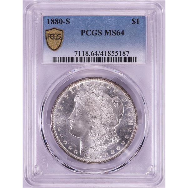 1880-S $1 Morgan Silver Dollar Coin PCGS MS64