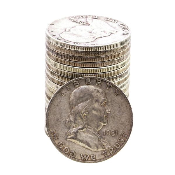 Roll of (20) Mixed Date Franklin Half Dollar Coins
