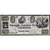 Image 1 : 1839 $2 Georgia Lumber Company Portland, ME Obsolete Banknote