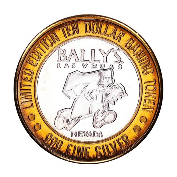 .999 Silver Bally's Las Vegas, Nevada $10 Casino Limited Edition Gaming Token