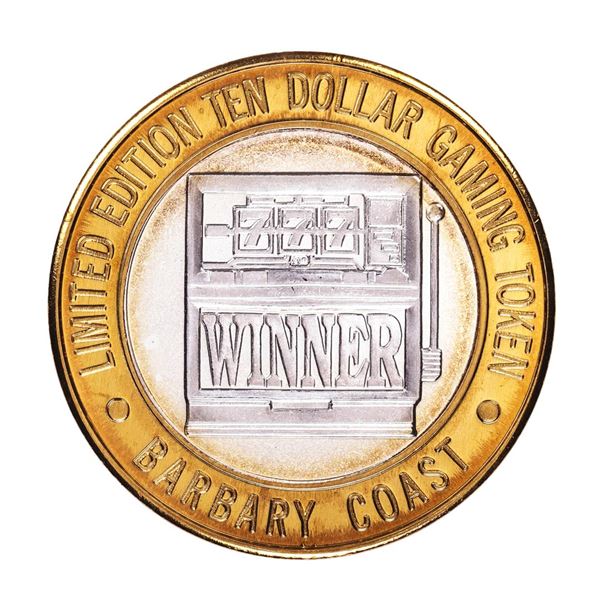 .999 Fine Silver Barbary Coast Casino Las Vegas, NV $10 Limited Edition Gaming Token