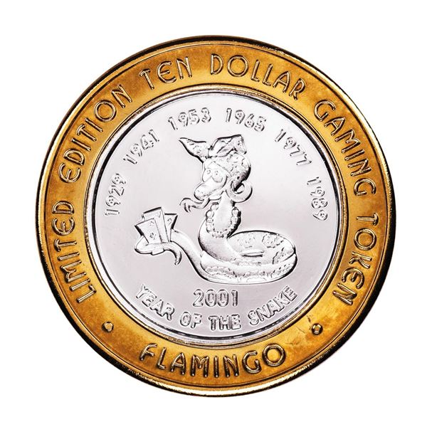 .999 Fine Silver Flamingo Reno, Nevada $10 Limited Edition Gaming Token