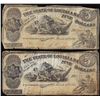 Image 1 : Lot of (2) 1863 $5 The State of Louisiana Baton Rouge, LA Obsolete Banknotes