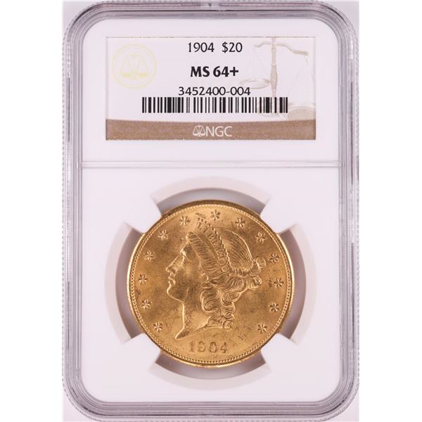 1904 $20 Liberty Head Double Eagle Gold Coin NGC MS64+