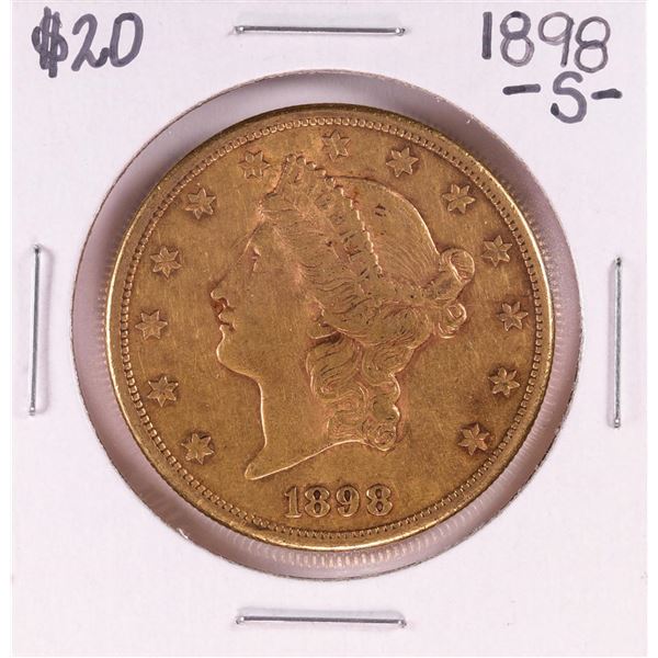 1898-S $20 Liberty Head Double Eagle Gold Coin