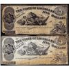 Image 1 : Lot of (2) 1863 $5 The State of Louisiana Baton Rouge, LA Obsolete Banknotes