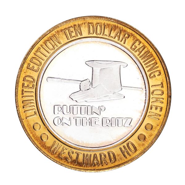 .999 Silver Westward Ho Casino Las Vegas $10 Casino Gaming Token Limited Edition