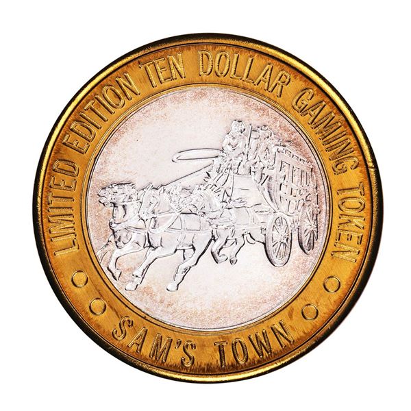 .999 Silver Sam's Town Las Vegas, Nevada $10 Limited Edition Casino Gaming Token