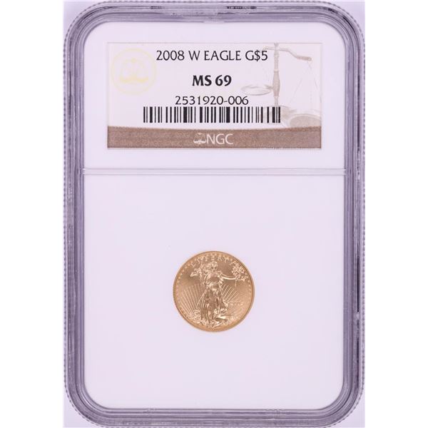2008-W $5 American Gold Eagle Coin NGC MS69
