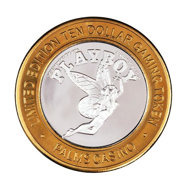 .999 Silver Palms Casino Las Vegas Nevada $10 Limited Edition Gaming Token