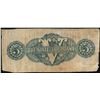 Image 2 : 1863 $5 The State of Louisiana Baton Rouge, LA Obsolete Banknote