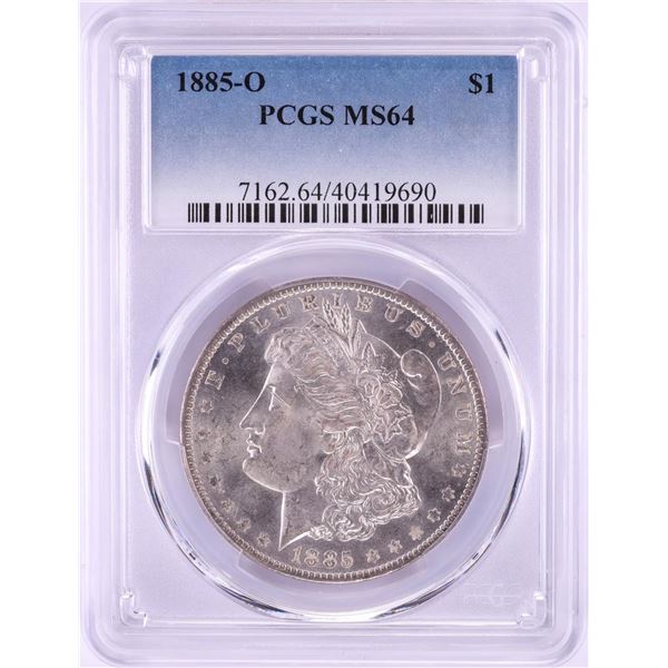 1885-O $1 Morgan Silver Dollar Coin PCGS MS64