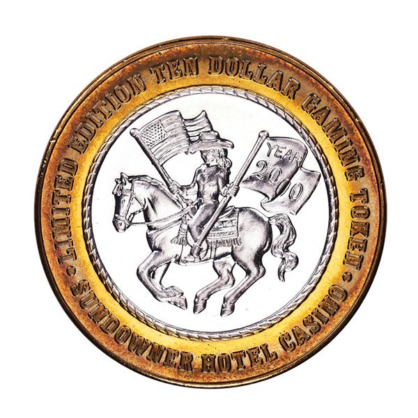.999 Silver Sundowner Hotel Casino Reno, NV $10 Casino Limited Edition Gaming Token