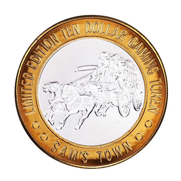 .999 Silver Sam's Town Las Vegas, Nevada $10 Limited Edition Casino Gaming Token