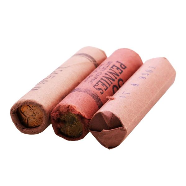 Lot of 1956-P, 1957-P, & 1958-P (50) Brilliant Uncirculated Lincoln Wheat Cent Coins