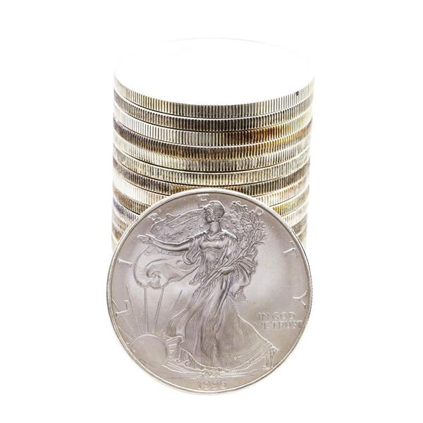 Roll of (20) Brilliant Uncirculated 1996 $1 American Silver Eagle Coins