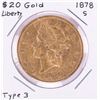 Image 1 : 1878-S $20 Liberty Head Double Eagle Gold Coin
