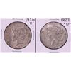 Image 1 : Lot of 1926-D & 1927-D $1 Peace Silver Dollar Coins
