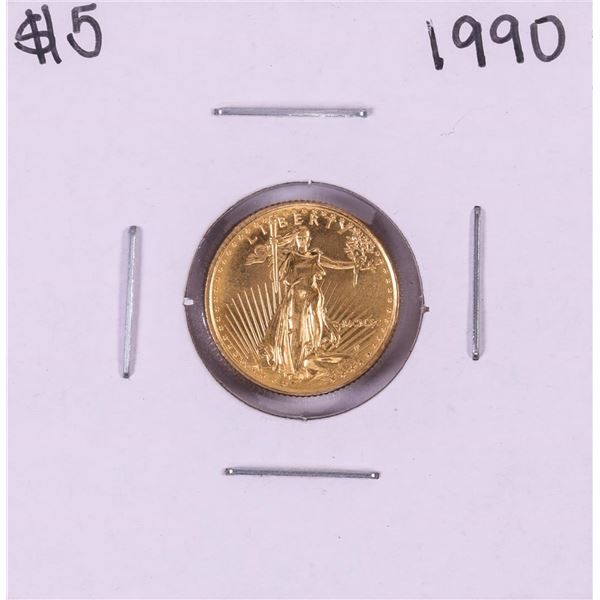 1990 $5 American Gold Eagle Coin