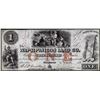 Image 1 : 1858 $1 The Wapsipinicon Land Co. Anamosa, IA Obsolete Currency Note