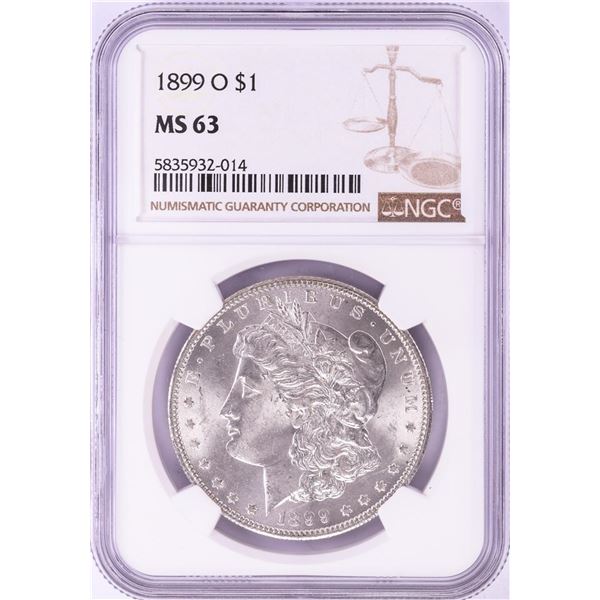 1899-O $1 Morgan Silver Dollar Coin NGC MS63