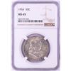 Image 1 : 1954 Franklin Half Dollar Coin NGC MS65