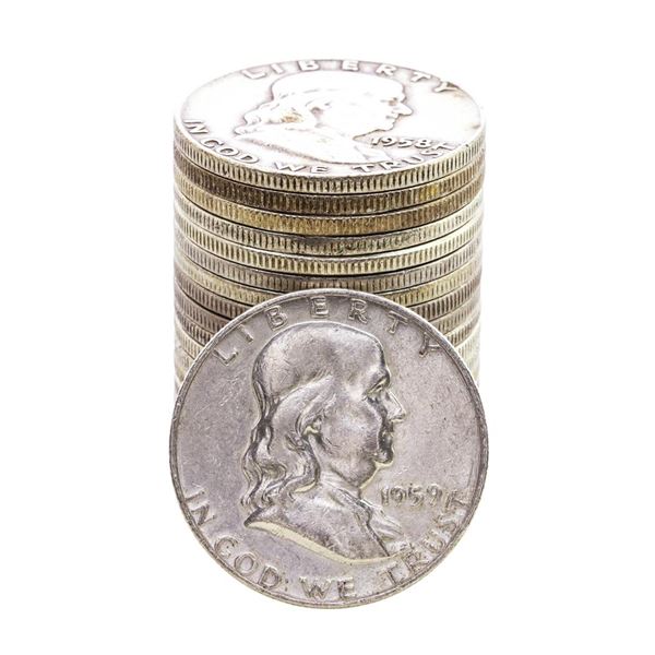 Roll of (20) Mixed Date Franklin Half Dollar Coins