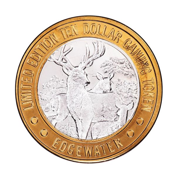 .999 Silver Edgewater Hotel & Casino Laughlin, NV $10 Limited Edition Gaming Token