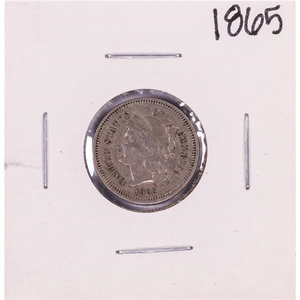 1865 Three Cent Piece Coin