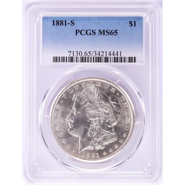 1881-S $1 Morgan Silver Dollar Coin PCGS MS65