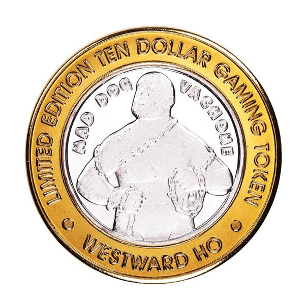 .999 Silver Westward Ho Casino Las Vegas $10 Casino Gaming Token Limited Edition