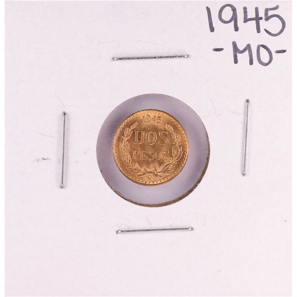 1945 Mexico Dos Pesos Gold Coin