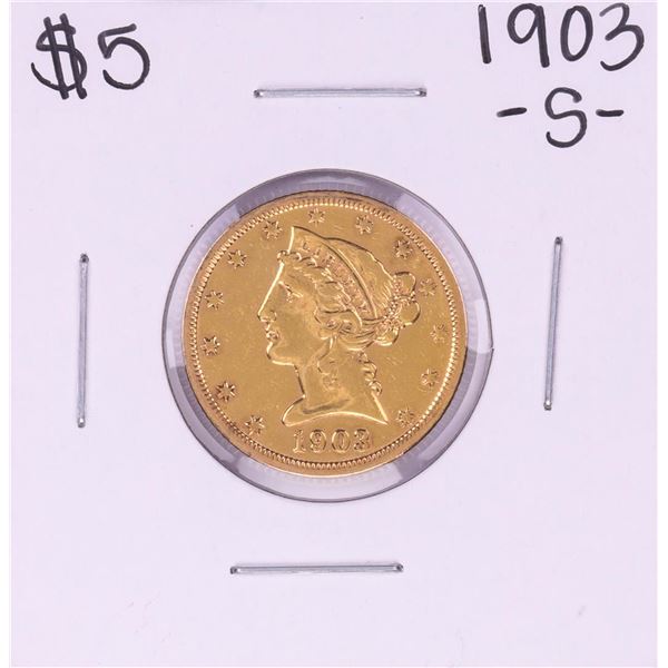 1903-S $5 Liberty Head Half Eagle Gold Coin