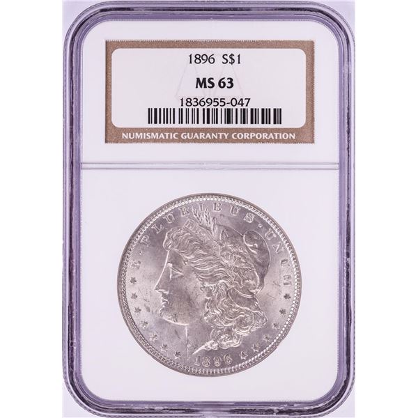 1896 $1 Morgan Silver Dollar Coin NGC MS63