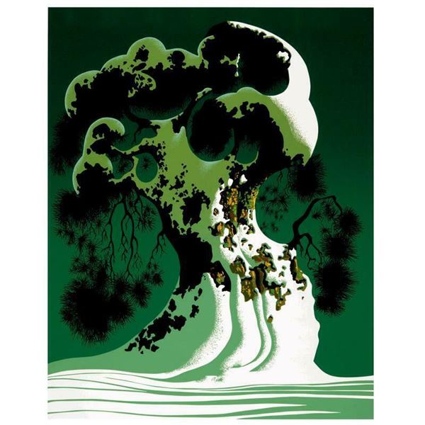 Eyvind Earle (1916-2000) "Snow Covered Bonsai" Limited Edition Serigraph on Paper